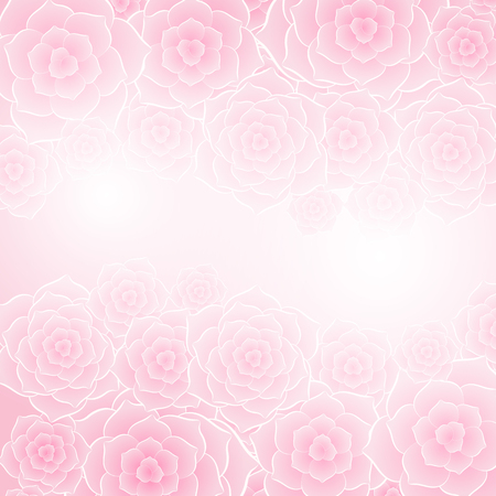 Beautiful pink rose flower background. vector.のイラスト素材
