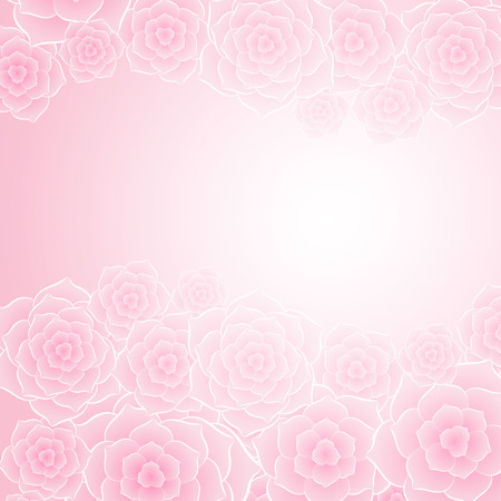 Beautiful pink rose flower background. vector.のイラスト素材