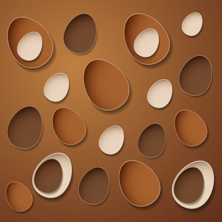 Abstract chocolate easter eggs background.のイラスト素材