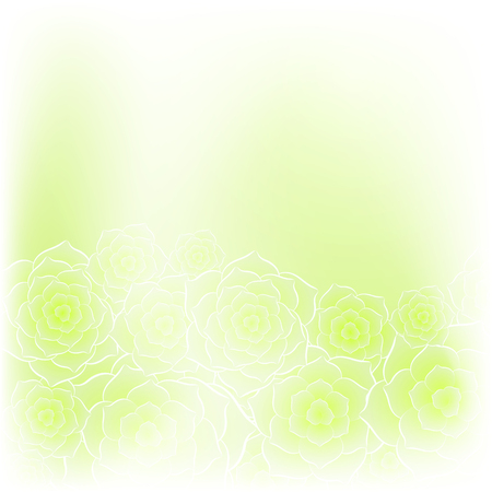 Beautiful green rose flower background. EPS10 vector.のイラスト素材