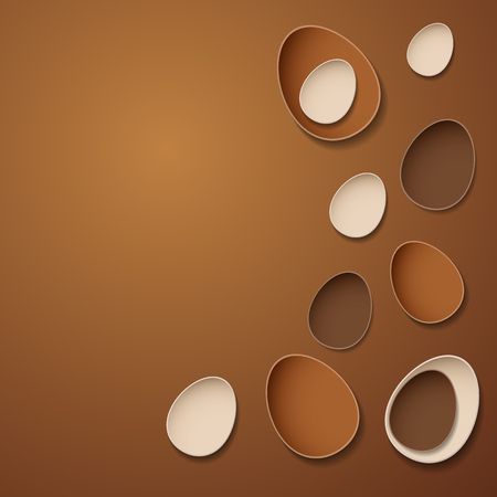 Abstract chocolate easter eggs background.のイラスト素材