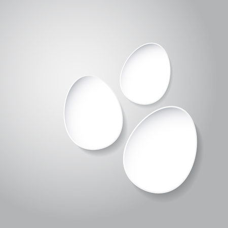 Abstract eggs on gray background.のイラスト素材
