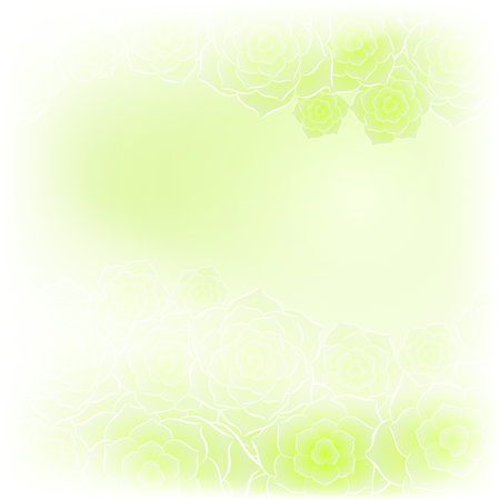 Beautiful green rose flower background. EPS10 vector.のイラスト素材