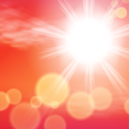 Sunny day background. Sunset time. EPS10 vector.のイラスト素材