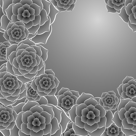 Beautiful black and white rose flower backgroundの写真素材