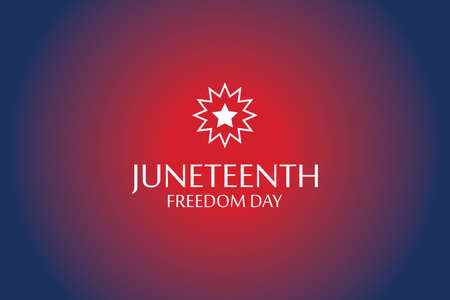 Juneteenth Freedom Day. June 19, 1865. Design of Banner and Flag. EPS10 ector.のイラスト素材