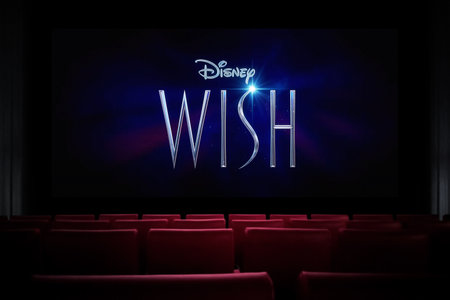 Wish movie in the cinema. Watching a movie in the cinema.のeditorial素材