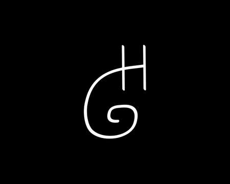 creative letter GH logo design vector templateのイラスト素材