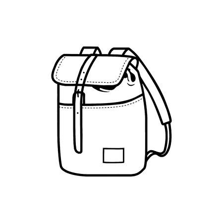 Backpack illustration for Adventure item, with detailed vectorのイラスト素材