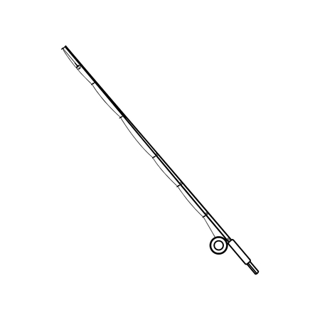 Fishing Rod illustration for Adventure item, with detailed vectorのイラスト素材