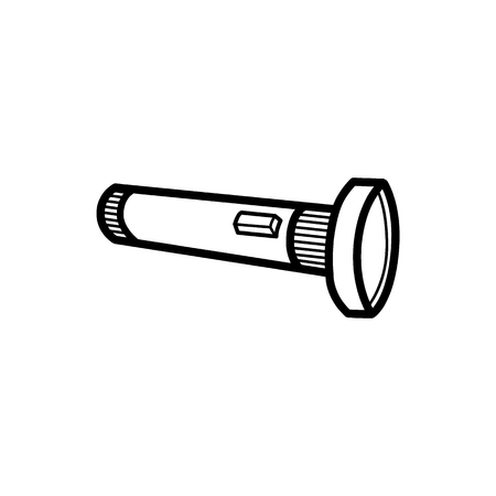 Flashlight illustration for Adventure item, with detailed vectorのイラスト素材