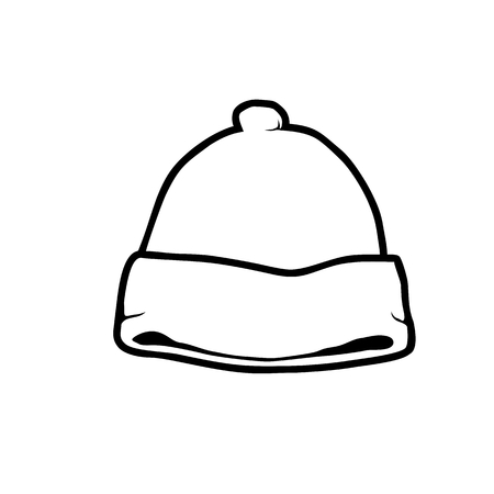 Beanie Hat illustration for natural item, with detailedのイラスト素材