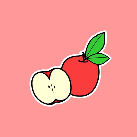 An Apple Stickerのイラスト素材