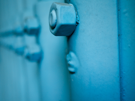 blue coated nut sideviewの写真素材