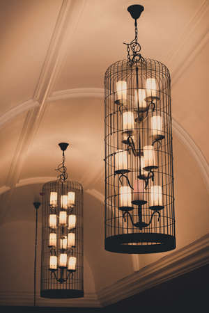 antique old lamp in sepia toneの写真素材