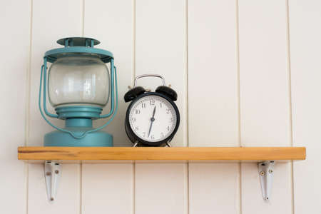 vintage lanp and alarm colckの写真素材