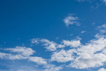 blue sky and white clouds with space on the left corner