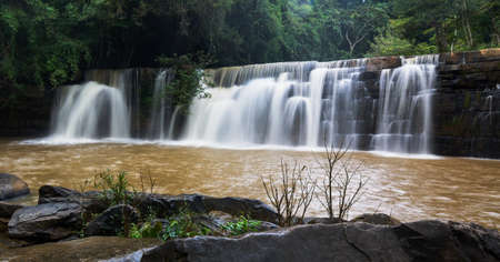 beautiful flowing waterfall from Thailand