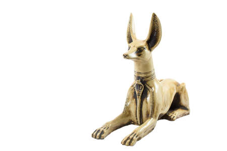 fience egypt anubis isolated on white background. This item is my collection, no restrict in copy or useの写真素材