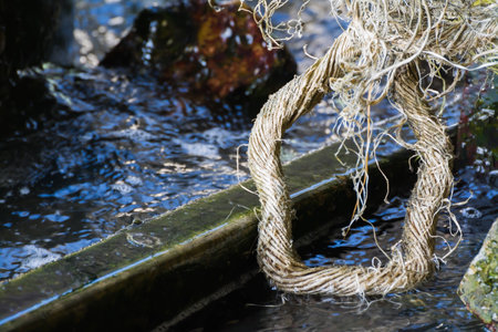 macro shot of complicated rope : the concept of problems and confusionの写真素材