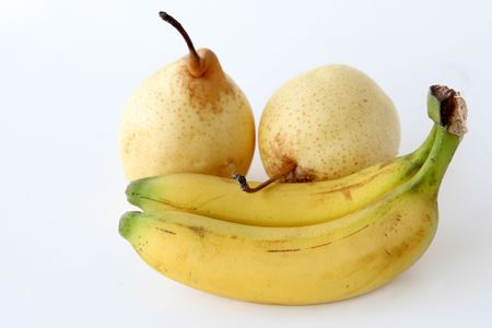 pear & banana fruitの写真素材