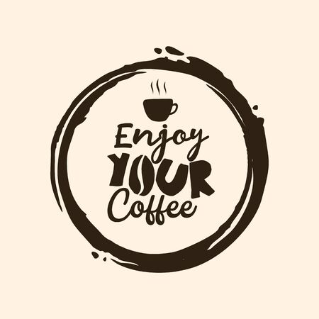 Coffee Quote With Circle Brushのイラスト素材