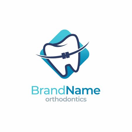 Dental Orthodontics Tooth, Dentist Logo Graphicのイラスト素材
