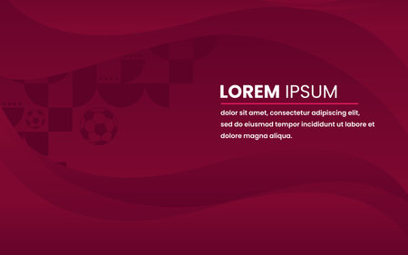 Maroon Qatar Background, Soccer Championship Banner, World cup football designのイラスト素材