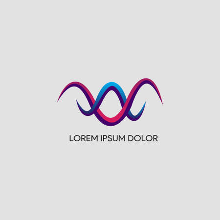 minimalist modern infinity logoのイラスト素材