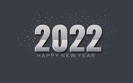 happy new year 2021, new year greeting templateのイラスト素材