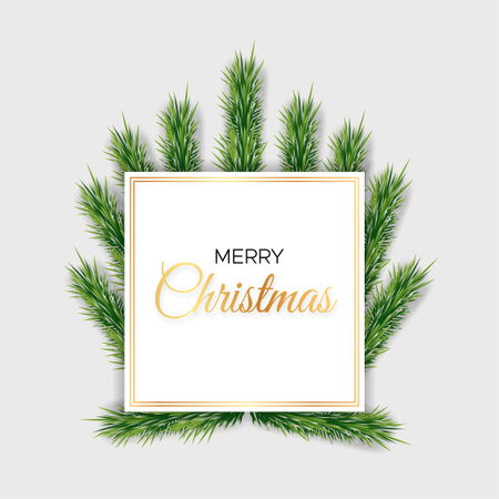 christmas greeting card with christmas treeのイラスト素材