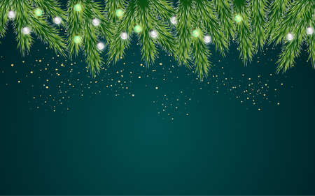 merry christmas background with christmas lightsのイラスト素材