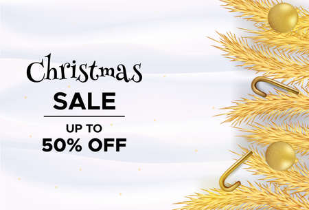 Merry Christmas sale template on white wave backgroundのイラスト素材