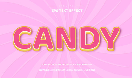 Pink candy text effectのイラスト素材
