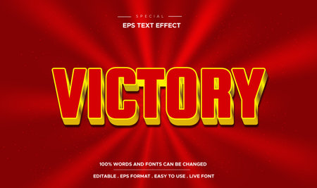 Editable text effect victory styleのイラスト素材