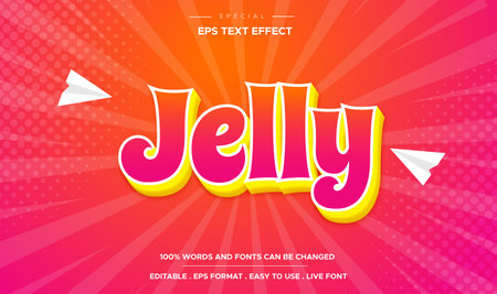 Editable text effect, jelly styleのイラスト素材