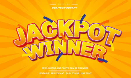 Editable text effect, jackpot winner styleのイラスト素材