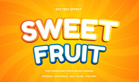 Editable text effect sweet fruit styleのイラスト素材