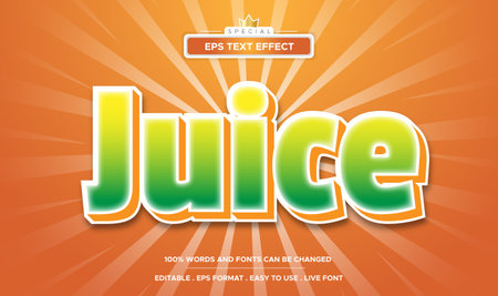 Juice text effect editableのイラスト素材