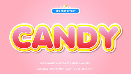 Candy Text Effect editableのイラスト素材