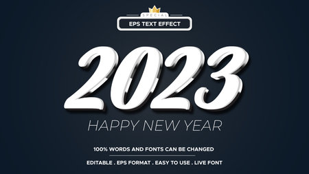 2023 Effect text effect new yearのイラスト素材