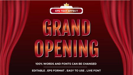 Text effects editable grand openingのイラスト素材