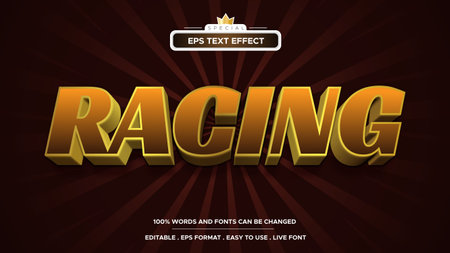 Racing Text Effect editableのイラスト素材