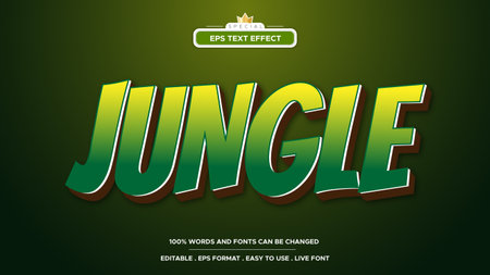 Jungle Text Effect editableのイラスト素材