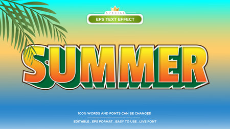 Text effect summer editableのイラスト素材