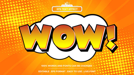 Comic book text effect editable cartoon and pop art text styleのイラスト素材