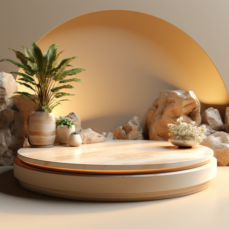 3D Podium sale discount product displayの素材