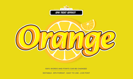 Orange text effect editableのイラスト素材