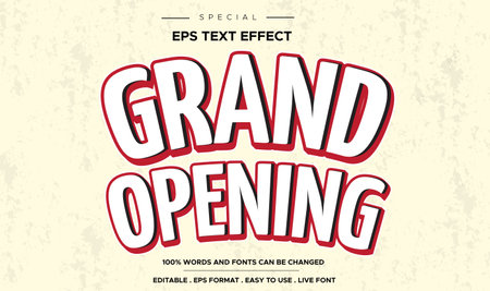 Text effects editable grand openingのイラスト素材
