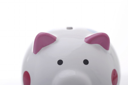 Piggy bank isolated on white background,Close-up viewの写真素材